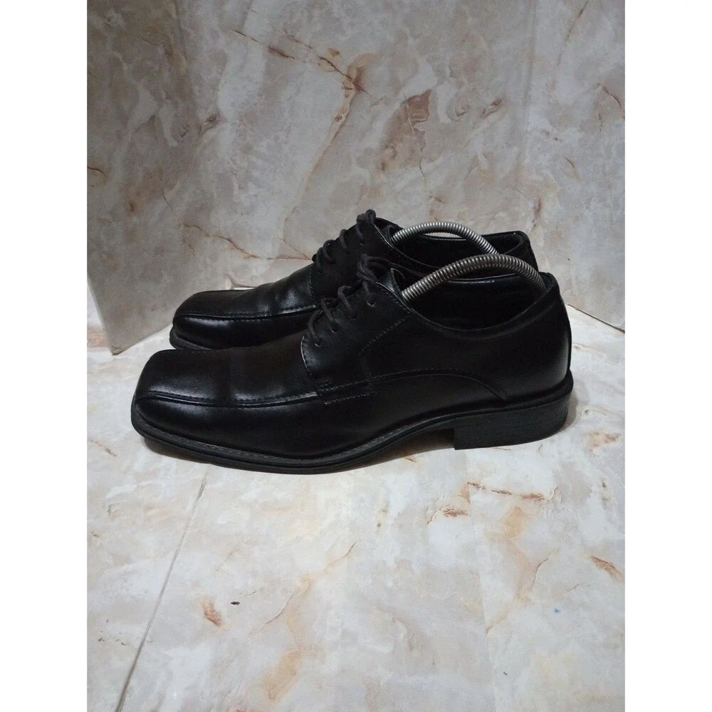 GH Bass & Co Albany Mens Size 11 D Black Leather Bicycle Toe Oxford Dress Shoes